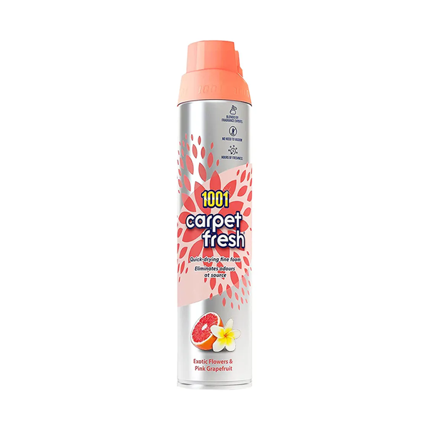 1001 Carpet Fresh Exotic Flowers & Pink Grapefruit Quick Drying Foam 300ml in UK