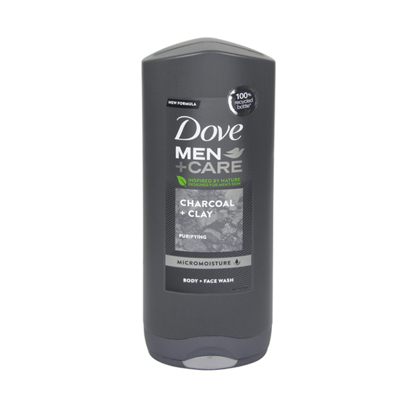 Buy Dove Men + Care Charcoal & Clay Body & Face Wash 400ml Online