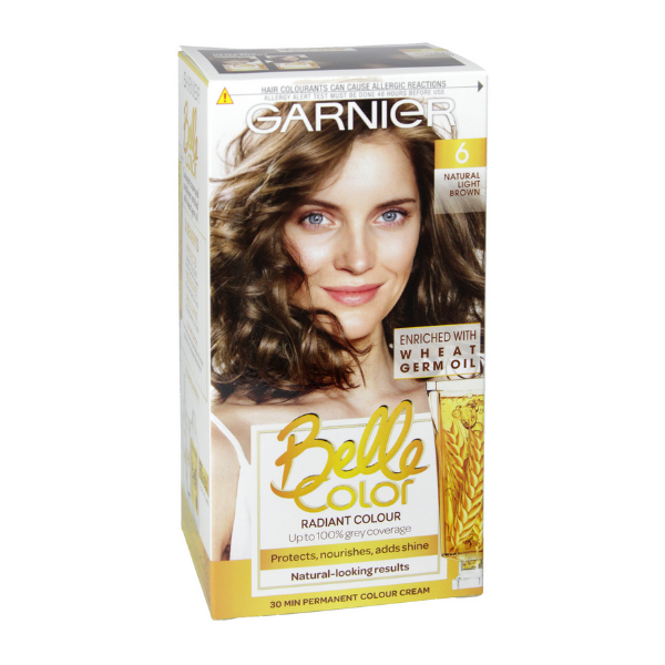 Garnier Belle Color Permanent Hair Colour 6 Natural Light Brown in UK