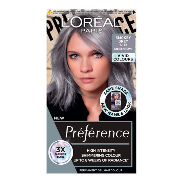 L'Oreal Paris Preference Vivids Permanent Hair Colour 9.11 Smokey Grey in UK