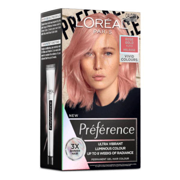 L'Oreal Paris Preference Vivids Permanent Hair Colour 9.213 Rose Gold in UK