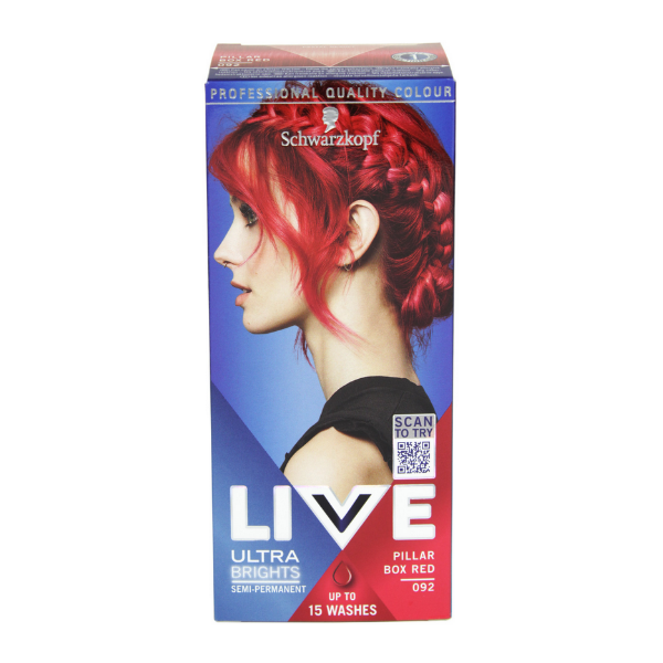 Schwarzkopf Live Semi-Permanent Hair Colour Pillar Box Red 092 in UK