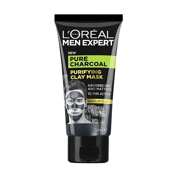 L'Oreal Men Expert Pure Charcoal Purifying Black Clay Face Mask 50ml in UK