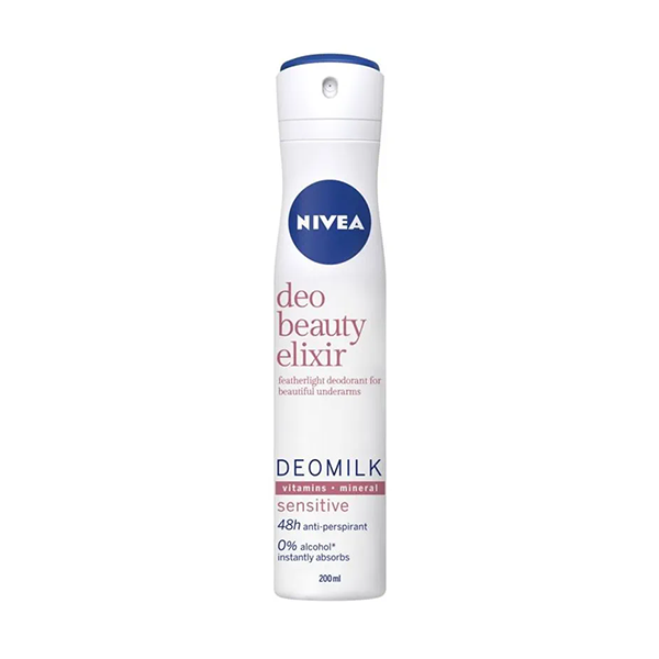 Nivea Beauty Elixir Sensitive Anti-Perspirant Deodorant Spray 200ml in UK