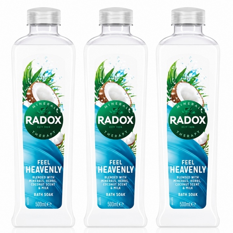 Radox Mineral Therapy Bath Soak Feel Heavenly with Minerals & Herbs 500ml X 3