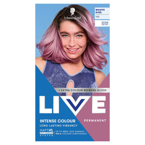 Schwarzkopf LIVE Intense Colour 105 Mauve Kiss Permanent Hair Dye