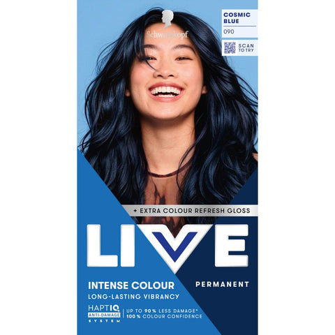Schwarzkopf LIVE Intense Colour 090 Cosmic Blue Permanent Hair Dye