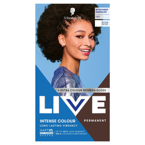 Schwarzkopf LIVE Intense Colour 089 Bitter Sweet Chocolate Permanent Hair Dye