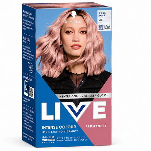 Schwarzkopf LIVE Intense Colour 109 Cool Rose Permanent Hair Dye