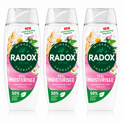 Radox Mineral Therapy Shower Gel Feel Moisturised with chamomile & oat 225ml X 3