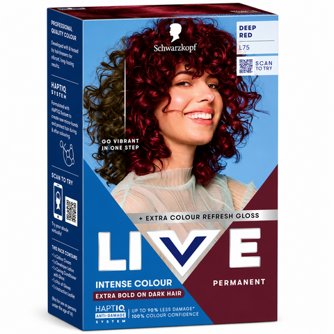 Schwarzkopf LIVE Intense Colour L75 Deep Red Permanent Hair Dye