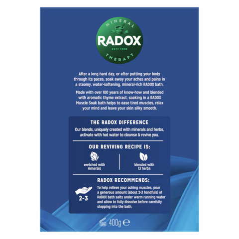 Radox Mineral Therapy Muscle Soak Herbal Bath Salt 400g x 3