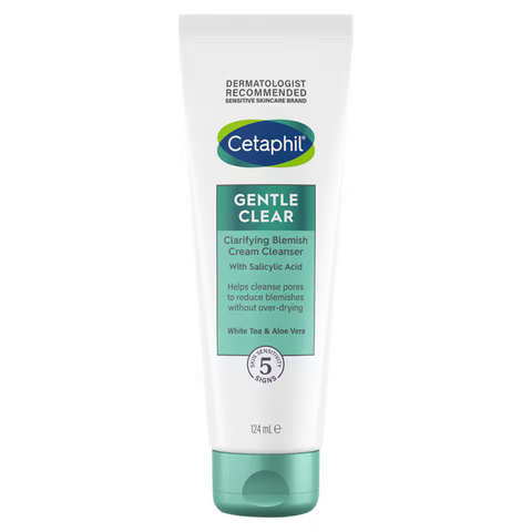 Cetaphil Gentle Clear Clarifying Blemish Cream Cleanser 124ml