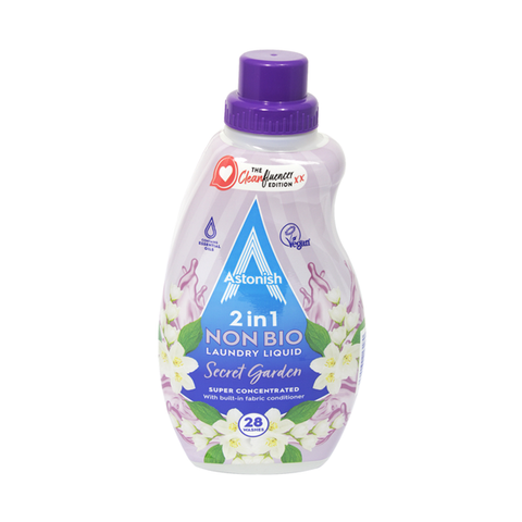 Astonish 2in1 Non Bio Secret Garden Laundry Liquid 28 Wash 840ml in UK