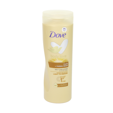 Dove Body Love Care + Visible Glow Self-Tan Body Lotion Light to Medium 400ml in UK