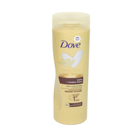 Dove Body Love Care + Visible Glow Self-Tan Body Lotion Medium to Dark 400ml in UK