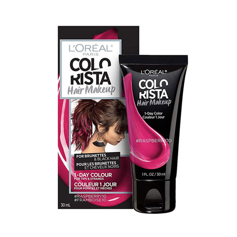 L'Oreal Colorista Hair Makeup 1 Day Colour Brunette 30ml - Raspberry in UK