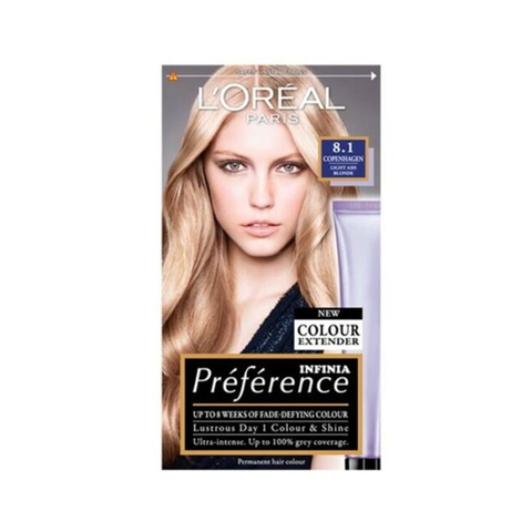 L'Oreal Preference Infinia Permanent Hair Colour 8.1 Copenhagen