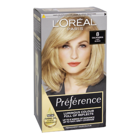 L'Oreal Paris Preference Permanent Hair Colour 8 California Light Blonde in UK