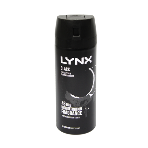 Lynx Black Deodorant Bodyspray 150ml in UK