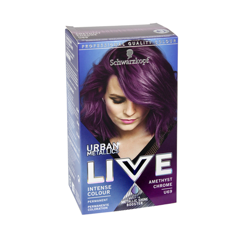 Schwarzkopf Live Urban Metallics Permanent Hair Colour Amethyst Chrome U69 in UK