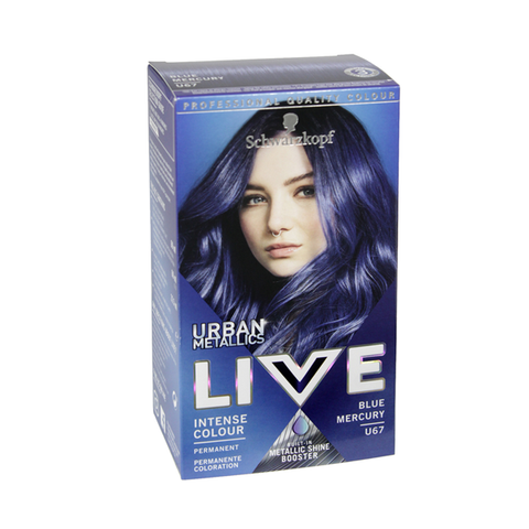 Schwarzkopf Live Urban Metallics Permanent Hair Colour Blue Mercury U67 in UK