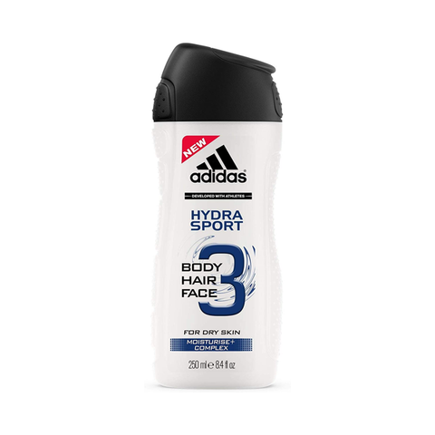 Adidas Hydra Sport 3 In 1 Body, Hair & Face Shower Gel 250ml in UK