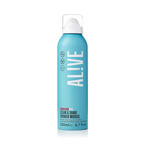 Alive Magnesium Plus Clean & Shave Shower Mousse 200ml in UK