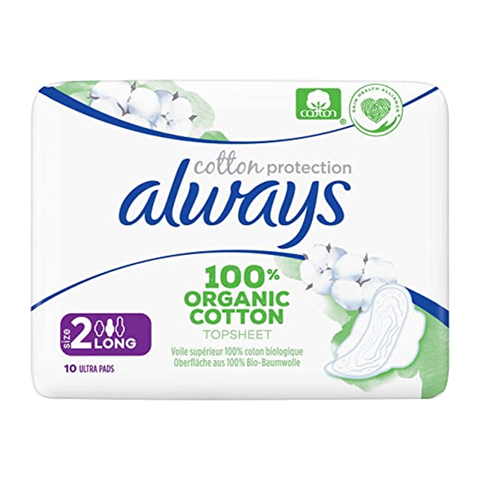 Always Organic Cotton Protection Ultra Long Size 2 With Wings 10's in UK