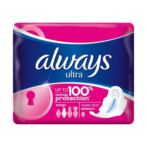 Always Ultra Super Plus With Wings 8's in UK