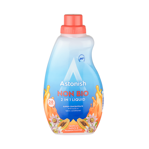 Astonish Non Bio 2In1 Liquid Tropical Papaya & Passion Flower 840ml in UK