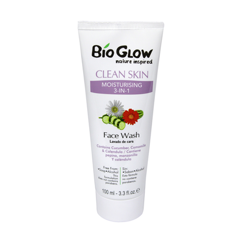 Bioglow Clean Skin Moisturising 3In1 Face Wash 100ml in UK
