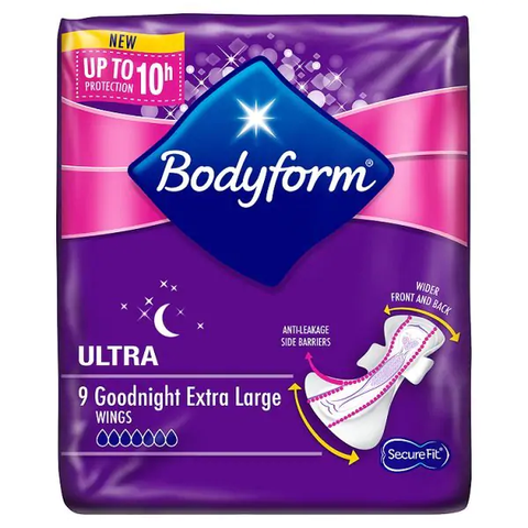 Bodyform Ultra Goodnight Extra Large 9 pack in UK