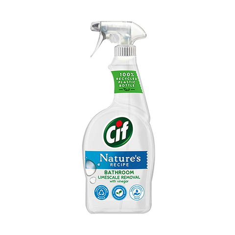 Cif Nature's Recipe Bathroom Limescale Remover Vinegar Spray 750ml in UK