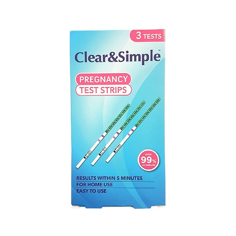 Clear & Simple Pregnancy Test Strip x 3