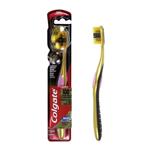 Colgate 360 Charcoal Gold Soft Toothbrush in UK