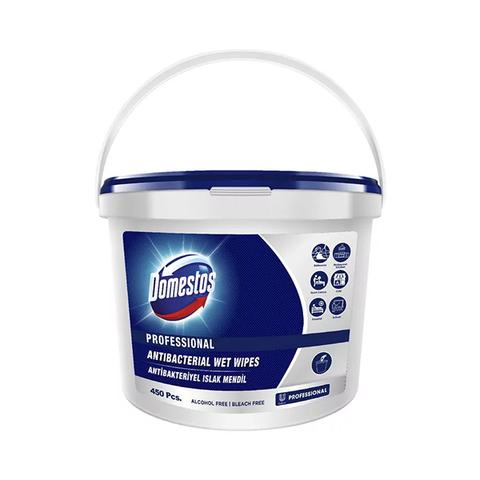 Domestos Professional Antibacterial Surface Cleaning Wet Wipes Bucket 450Pcs in UK