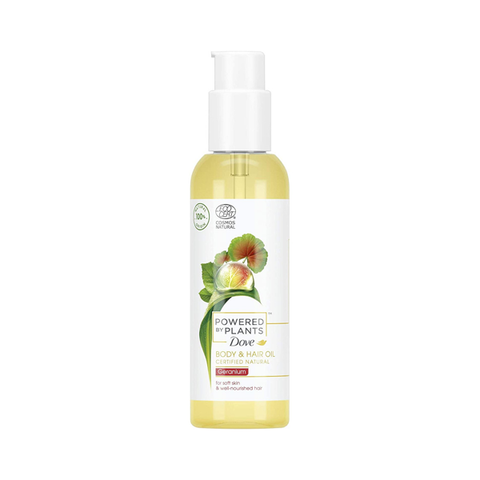 Dove Powered By Plants Geranium Body & Hair Oil 100ml in UK