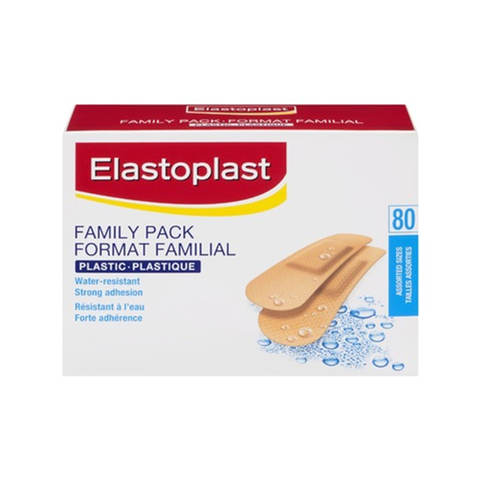 Elastoplast Plastic Water Resistant Strong Adhesion Assorted Sizes 80 Plasters in UK