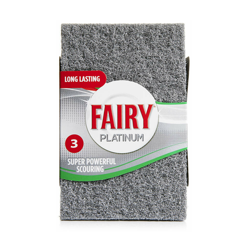 Fairy Platinum Scouring Pad 3PK in UK