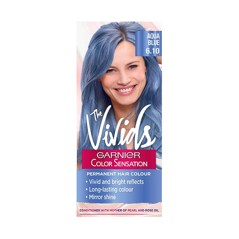 Garnier Color Sensation Vivids 6.10 Aqua Blue Permanent Hair Dye in UK
