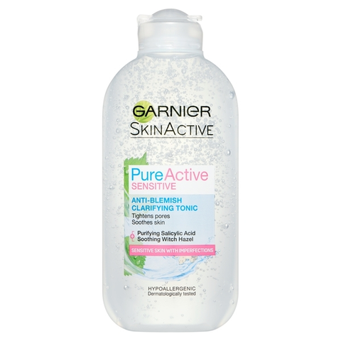 Garnier Pure Active Anti Blemish Clarifying Tonic Sensitive Skin 200ml in UK
