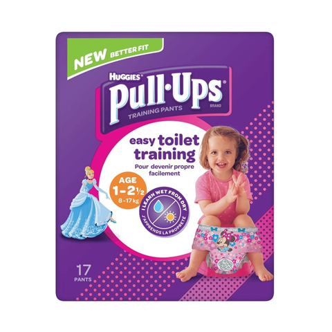 Huggies Pull Ups Easy Toilet Training 17 Pants - Girls Age 1-2.5 Years in UK
