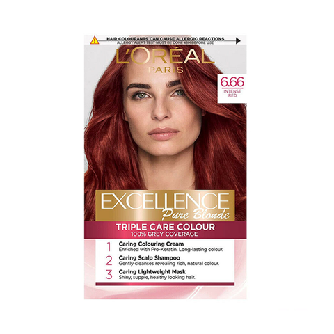 L'Oreal Excellence Creme 6.66 Intense Red Permanent Hair Dye in UK