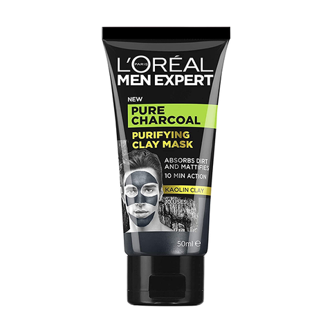 L'Oreal Men Expert Pure Charcoal Purifying Black Clay Face Mask 50ml in UK