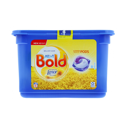 Lenor Bold All In 1 Summer Breeze Pods Washing Liquid Capsules 15 Washes in UK