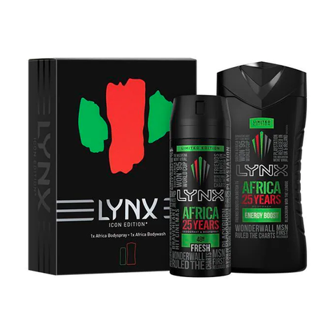 Lynx Africa Shower Gel & Body Spray Duo Gift Set in UK