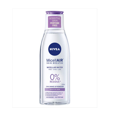 Nivea 3 in 1 Micellar Water Make-up Remover Sensitive Skin 200ml in UK