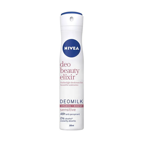 Nivea Beauty Elixir Sensitive Anti-Perspirant Deodorant Spray 200ml in UK