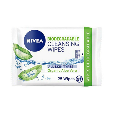 Nivea Biodegradable Aloe Vera Cleansing Wipes x25 in UK